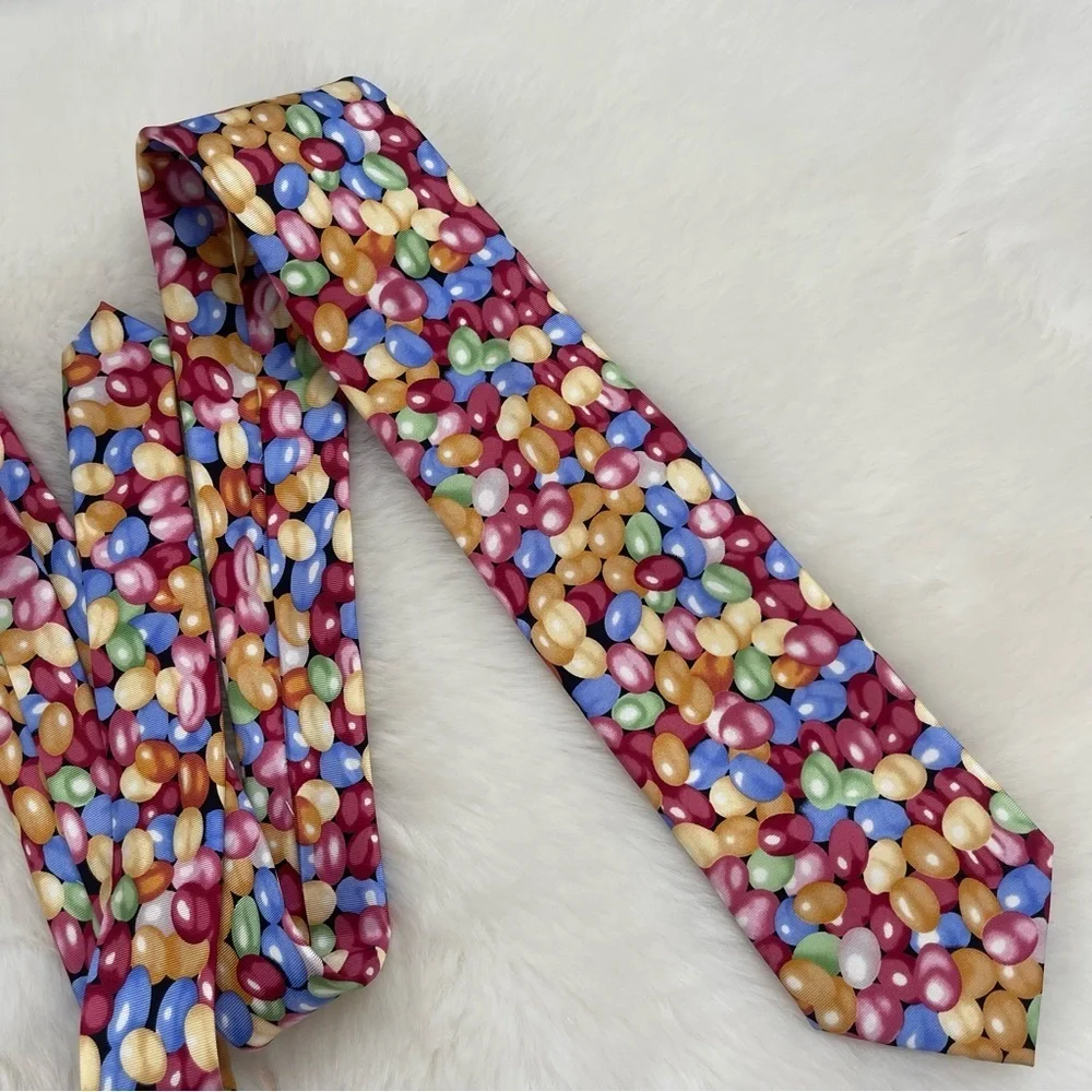 Wild Ties - Jelly Bean Mens Novelty Neck Tie Easter Christmas Candy Fun Tie 🍭